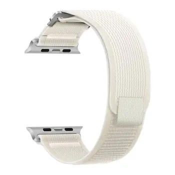 Chytré hodinky Nylonový řemínek se stahovacím poutkem a sponou pro Apple Watch 38/40/41/42(S10)mm,béžová