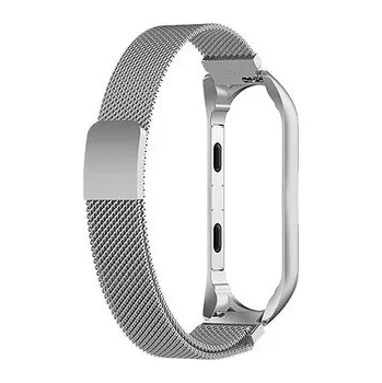 Příslušenství k fitness náramku Milánský tah magnetické zapínání Mi Band 3/4,Stříbrná,Xiaomi Mi band 3/4