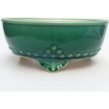 Květináč Miska 21 x 21 x 8,5 cm barva zelená