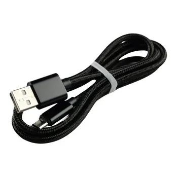 Datový kabel Pletený kabel 1m USB na MICRO-USB,černý