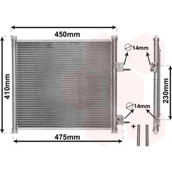 Výparník klimatizace Kondenzátor, klimatizace VAN WEZEL 18005262