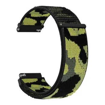 Chytré hodinky Nylonový řemínek kamufláž 22mm,Žlutá kamufláž