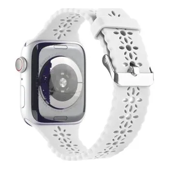 Chytré hodinky Řemínek s perforováním a přezkovým zapínáním pro Apple Watch 38/40/41/42(S10)mm,Bílý