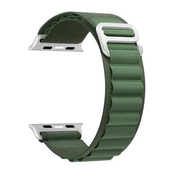 Chytré hodinky Nylonový řemínek se sponou pro Apple Watch 42/44/45/46/49mm,Armádně zelená