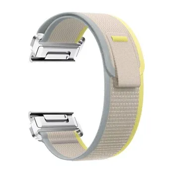 Řemínek na hodinky Nylonový řemínek se stahovacím poutkem 22mm,Žluto-béžový