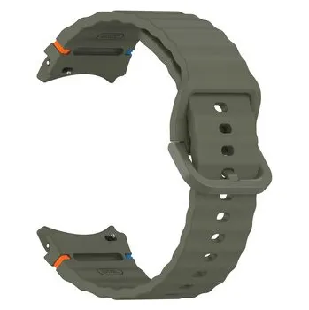 Chytré hodinky Vroubkovaný řemínek s barevnou přezkou pro Samsung Galaxy Watch 7,Armádně zelená