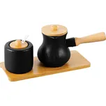 Cukřenka a džbánek na mléko Florina černá 11,7x24,5x11 cm