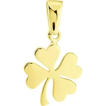 Přívěsek Zlatý přívěšek ze žlutého zlata čtyřlístek ZZ1464F + dárek zdarma
