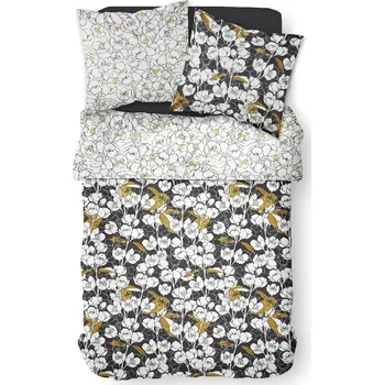 Povlečení Povlečení MAGNOLIA tmavě modrá/bílá dvoulůžko 220x200 + 2ks 70x90 cm 220 x 200 cm 70 x 90 cm