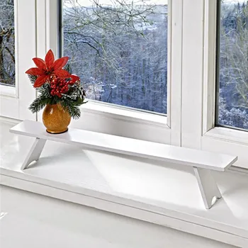 Lavička na dekorace bílá 60x11x7 cm