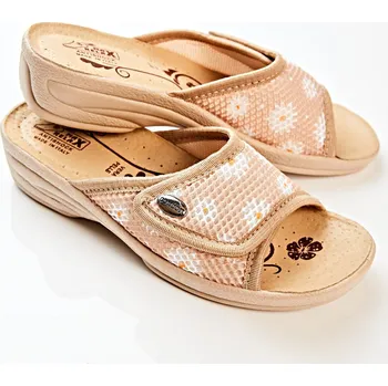 Dámské pantofle Pantofle Fleur béžová/bílá 41