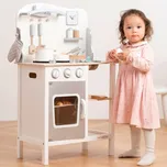Dětská dřevěná kuchyňka bílá/béžová 55 x 30 x 89 cm