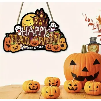 Malá dekorace na dveře - HALLOWEEN - HRAD (Značka: GUANGDONG )