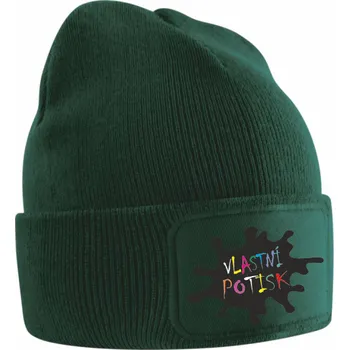 Pokrývka hlavy ON-DESIGN Dětská zimní čepice s vlastním potiskem Velikost: uni, Barva: lahvově zelená