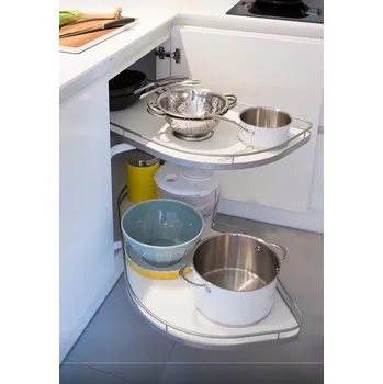 Šatní skříň Výsuvné police do rohové skříňky Peka 05.7087.KPL/B bílé