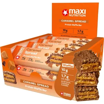 MaxiNutrition Waffle Protein Bar proteinová tyčinka příchuť Caramel 12x40 g