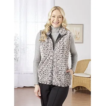 Dámská vesta 3Pagen Vesta z umělé kožešiny M