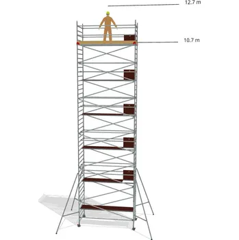Lešení Hliníkové lešení Klimatek - výška 12,7 m - 3,2 m x 1,45 m (d/š)