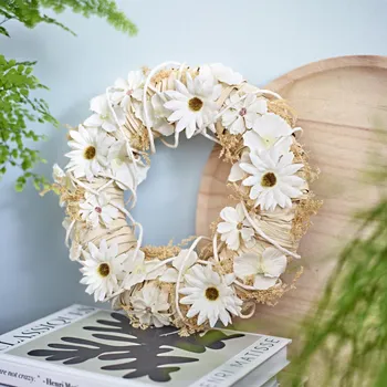 Věnec Věnec z bílých květů Průměr 28 cm