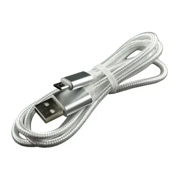 Datový kabel Pletený kabel 1m USB na MICRO-USB,Bílý