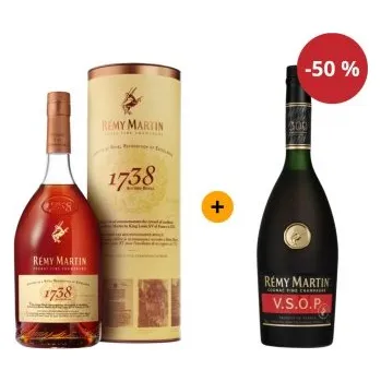 Brandy Akce: Druhá láhev za půlku Remy Martin 1738 Accord Royal 0,7 L 40% + Remy Martin VSOP 0,7 L 40%