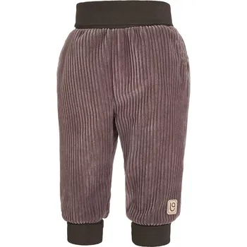 LITTLE ANGEL kalhoty manšestrové s lemem hnědá vel. 86 cm