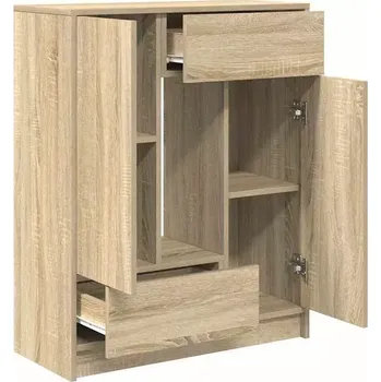 Komoda Komoda, 2 dveře, 2 zásuvky, dřevo, dub sonoma, JOHAN NEW 007