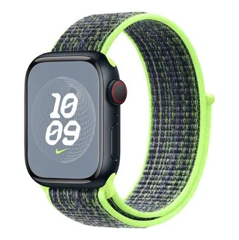 Chytré hodinky Nylonový řemínek pro Apple Watch 38/40/41/42(S10)mm,Modro-neonovězelená
