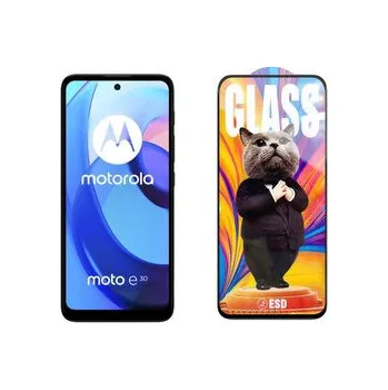 3D Ochranné tvrzené sklo na Motorola Moto E30 - Mr. Cat ESD