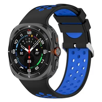 Chytré hodinky Dvojbarevný řemínek pro Samsung Galaxy Watch Ultra,Černo-Modrý