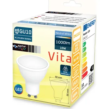 Žárovka Żarówka LED Masterled GU10 10 W neutrální bílá 4000 K 1000 lm 230 V