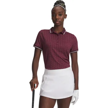 Dámské polo triko Under Armour Playoff Jacquard Polo velikost XXL dark maroon