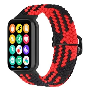 Pletený řemínek pro Mi Band 8 PRO,Černo-Červený