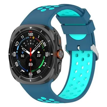 Chytré hodinky Dvojbarevný řemínek pro Samsung Galaxy Watch Ultra,Tyrkysovo-modrý
