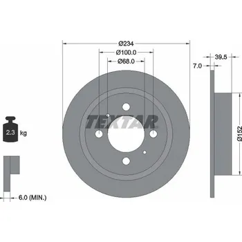 Brzdový kotouč Brzdový kotouč TEXTAR 92080000