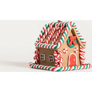 Vánoční ozdoba Závěsná vánoční dekorace LIZZY perníková chaloupka 754586
