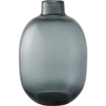 Váza Nordic Living Kouřově černá skleněná váza Marrie 35 cm