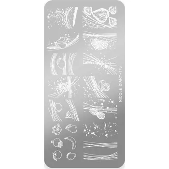 Nicole Diary Razítkovací destička 176 – Šťavnaté ovoce, Letní motivy (Stamping)