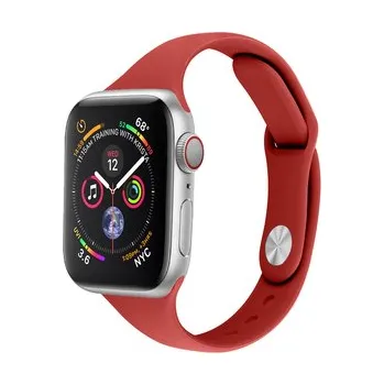 Příslušenství k chytrým hodinkám Silikonový tenký řemínek pro Apple Watch 38/40/41/42(S10)mm,Červený
