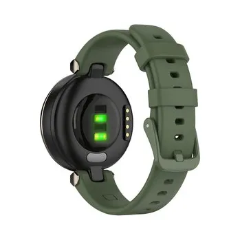 Příslušenství k chytrým hodinkám Silikonový řemínek s přezkou pro Garmin Lily,Tmavě zelená