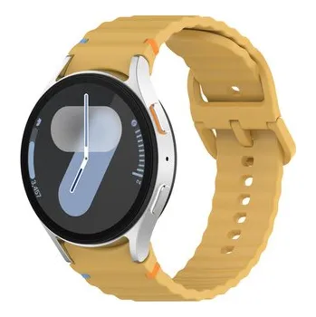 Chytré hodinky Vroubkovaný řemínek pro Samsung Galaxy Watch 7,Žluto-oranžová