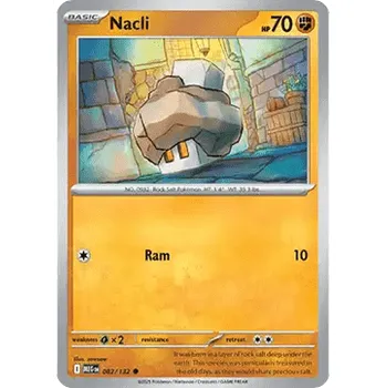 Sběratelská karetní hra Pokémon MEG 082/132 Nacli - Mega Evolution Stav: Near Mint, Verze: REVERSE HOLO