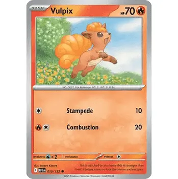 Karetní hra Pokémon MEG 019/132 Vulpix - Mega Evolution Stav: Near Mint, Verze: REVERSE HOLO