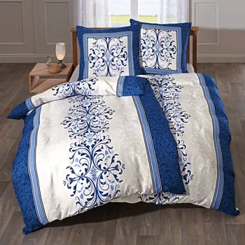 Povlečení Povlečení na jednolůžko Ornament modrá 80x80 cm + 135x200 cm 135 x 200 cm 80 x 80 cm