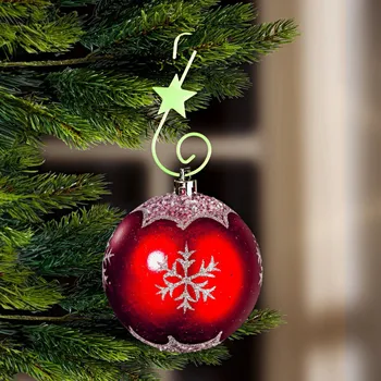 Vánoční dekorace 3Pagen 30 svítících háčků na vánoční ozdoby 6,5 x 2,5 cm bílé 30 ks