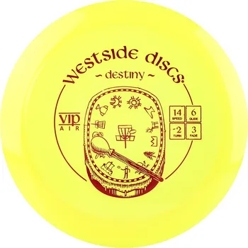 Disc golf Westside Discs DESTINY VIP Air Barva: Modrá - transparentní, Váha: 156 g