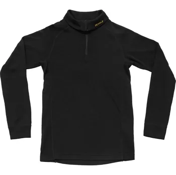 Dětská funkční mikina Devold Duo Active Merino Zip Neck Jr Dětská velikost: 164 / Barva: černá