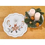 Vánoční dečka Svíčky mix barev