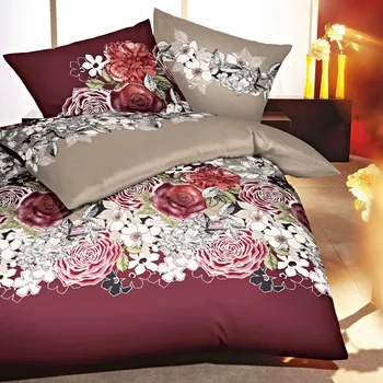 Povlečení Povlečení na jednolůžko Dolce Vita burgundská 80x80 cm + 135x200 cm 135 x 200 cm 80 x 80 cm