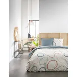 Povlečení ELIPSE modrá/oranžová jednolůžko 140x200 + 70x90 cm 140 x 200 cm 70 x 90 cm